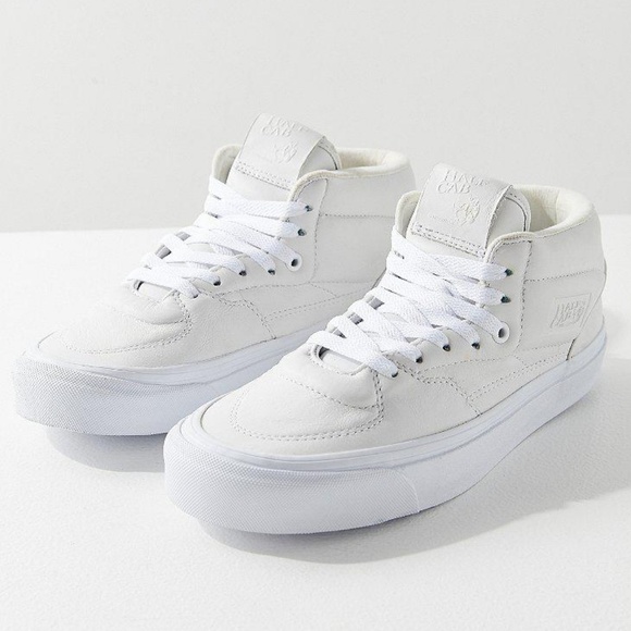 vans half cab white leather